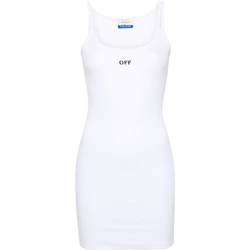 Off-White abito off stamp corto a coste - bianco