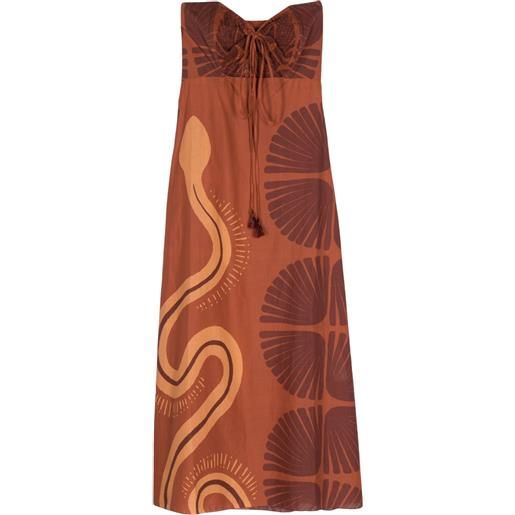 Johanna Ortiz abito mother of all waters lungo - marrone