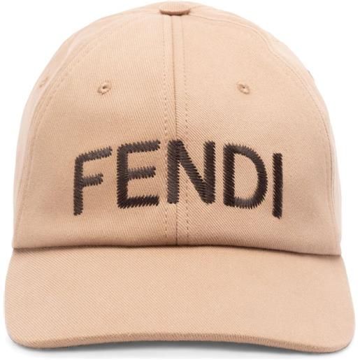 FENDI cappello da baseball in cotone - marrone