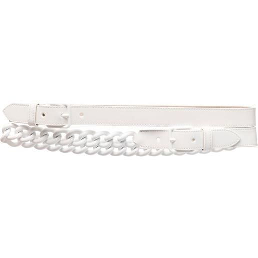 Alexander McQueen cintura con doppia catena - bianco