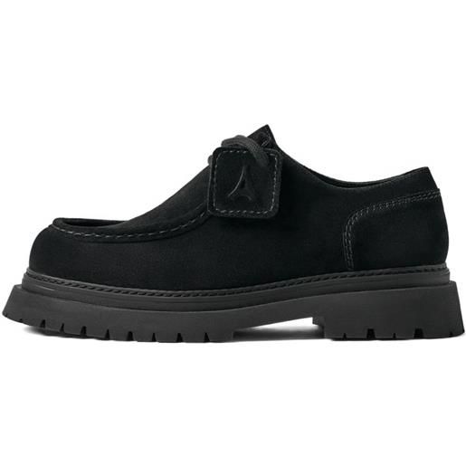 Manière De Voir stringate l'atelier in pelle scamosciata con suola chunky - nero