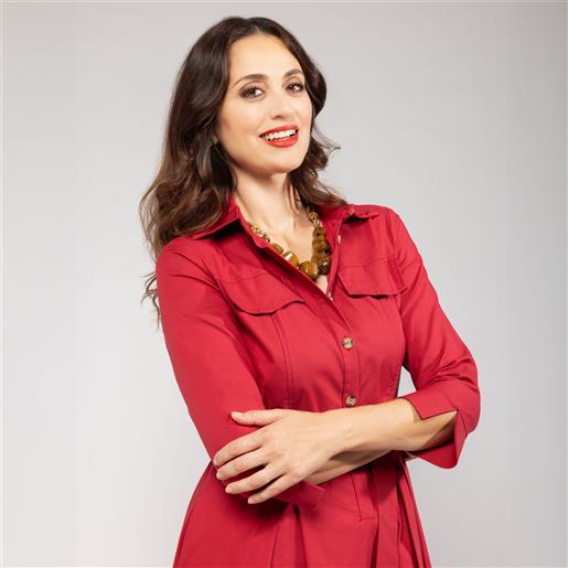 SottoMarino abito midi in misto cotone con bottoncini