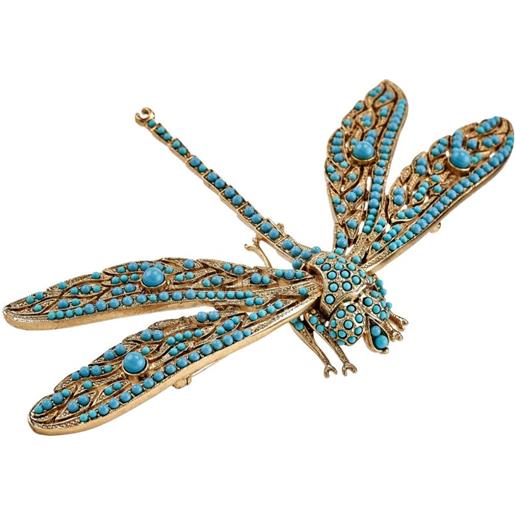 Classico "libellula Spilla Con Inserto Fliederfarbenem Strass (argento - Foto 13