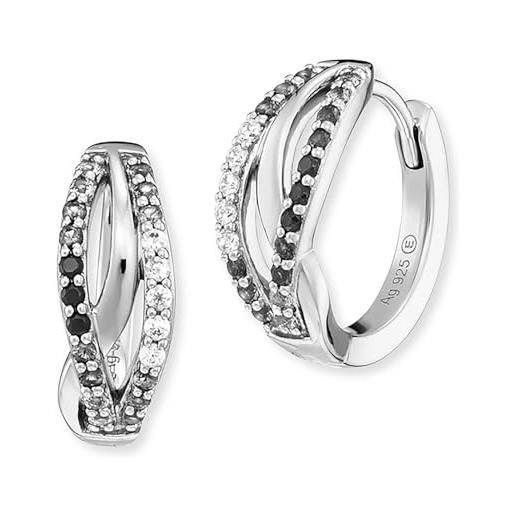 Engelsrufer Orecchini Donna A Ala D'Angelo In Argento 925 Con Zirconi Bianchi - Gioielli Simbolici