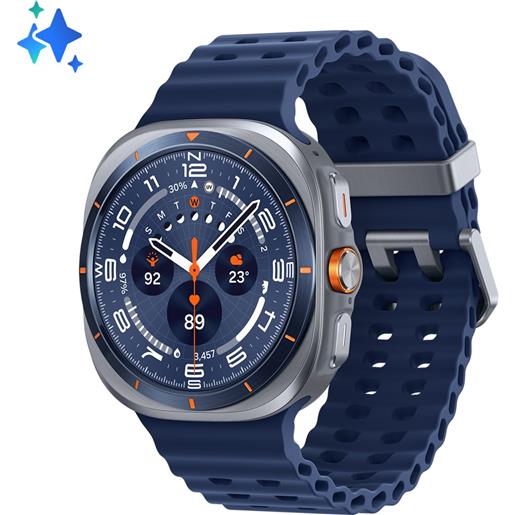 Samsung galaxy watch ultra 2025 (titanium blue, lte, 47mm) smartwatch galaxy ai, design resistente agli urti, batteria a lunga durata, cassa in titanio di grado aerospaziale garanzia italia