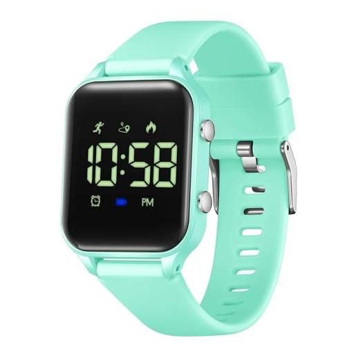 Orologio Contapassi Impermeabile 50m – Senza App, Con Calorie, Sveglia, Timer, Display Ampio E Cinturino Regolabile Per Uomo E Donna