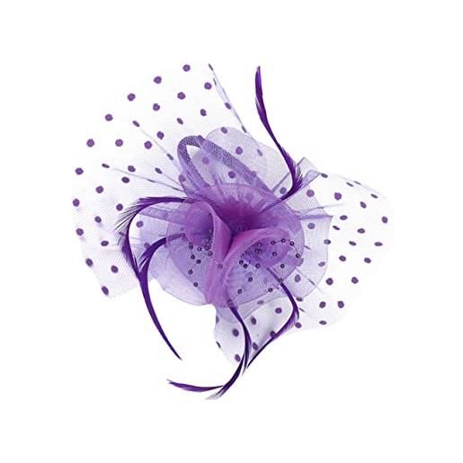 JEWEDECO fascinator hat headband e vintage accessorio per matrimoni compleanno e halloween