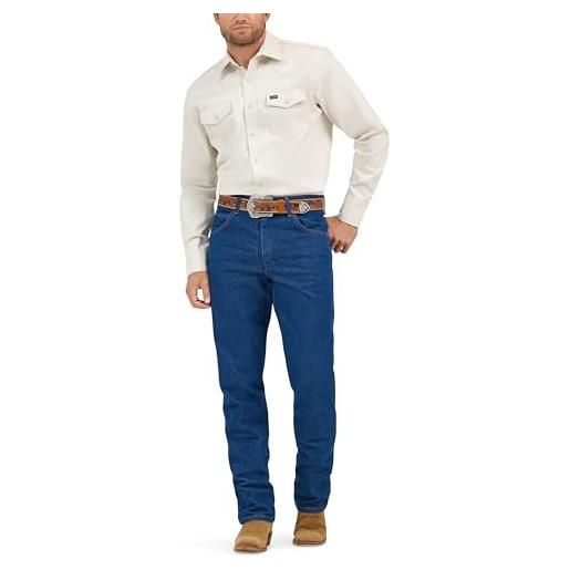 Camicia Uomo Maniche Lunghe Elasticizzata In Cotone - Casual Cowboy Con Tasca, Vestibilità Regular, Colore (da Scegliere)