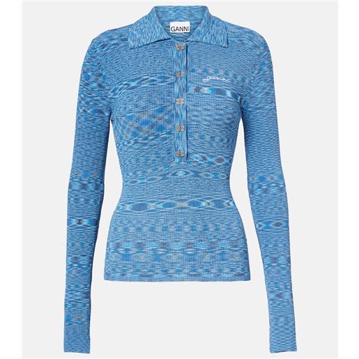 Ganni polo space-dye