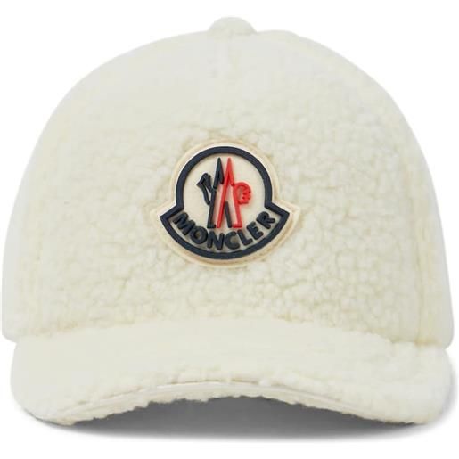 Moncler Enfant cappello da baseball in shearling sintetico