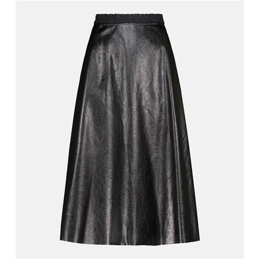 Moncler gonna midi in similpelle