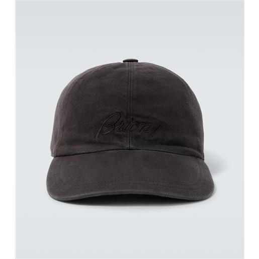 Brioni cappello da baseball in cotone e cashmere