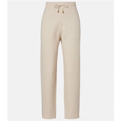 Loro Piana pantaloni tapered viera in misto cotone e seta
