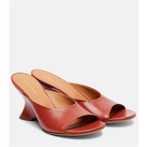 Dries Van Noten mules 75 in pelle con zeppa