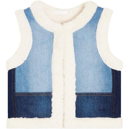 Chloe Kids chloã© kids gilet in denim e pile