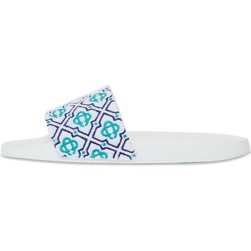 Casablanca infradito con monogramma - bianco