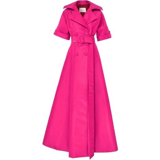 Carolina Herrera abito lungo a maniche corte - rosa