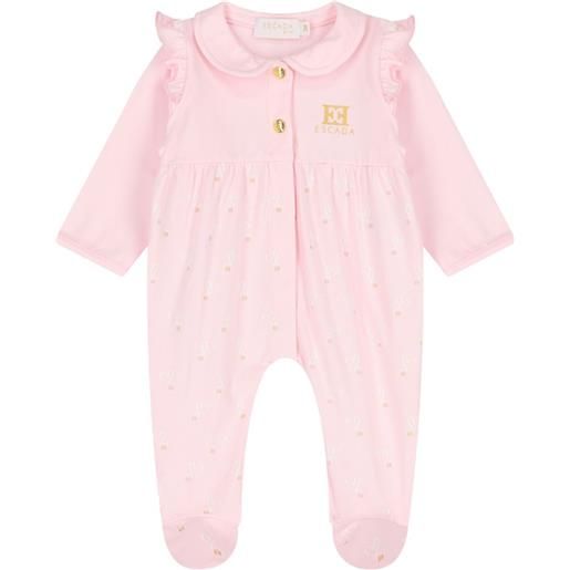 Escada Kids pigiama con logo e stampa a cuori - rosa