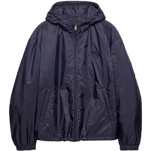 Prada giacca con logo a triangolo - blu