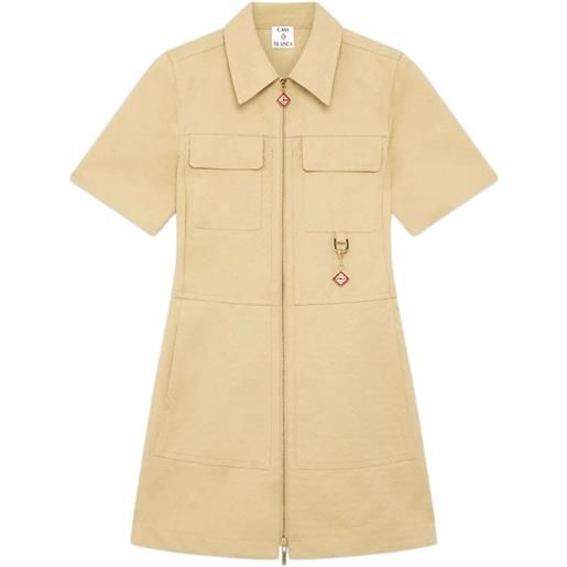 Casablanca abito corto con zip - giallo