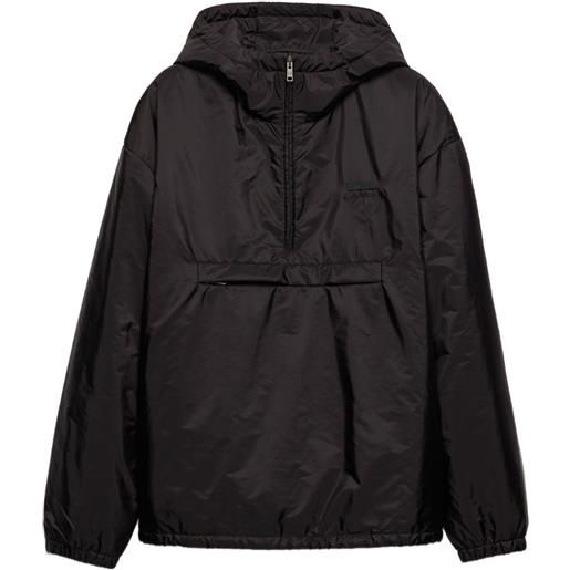 Prada giacca con logo a triangolo - nero