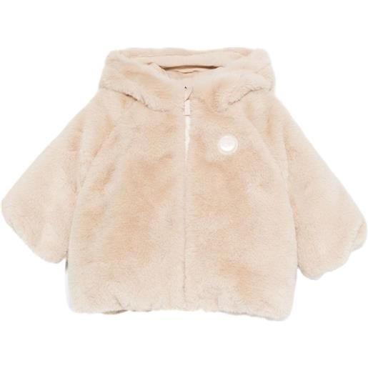 Emporio Armani Kids piumino con cappuccio e logo - toni neutri
