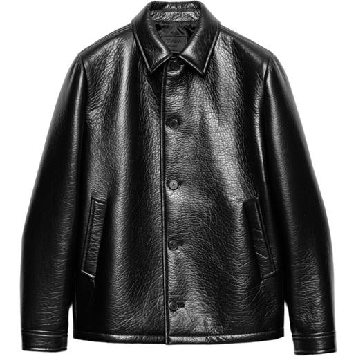 Prada giacca in pelle - nero