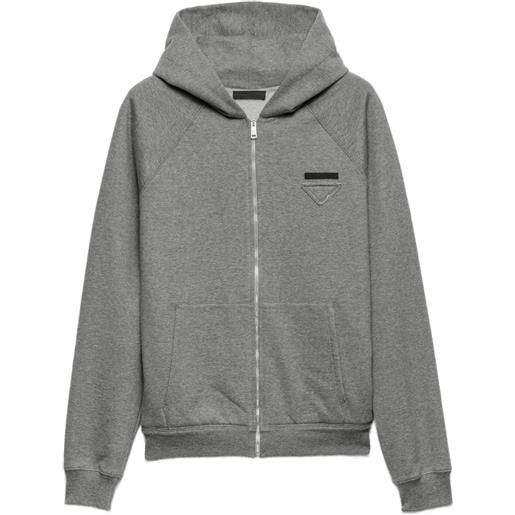 Prada felpa con zip - grigio
