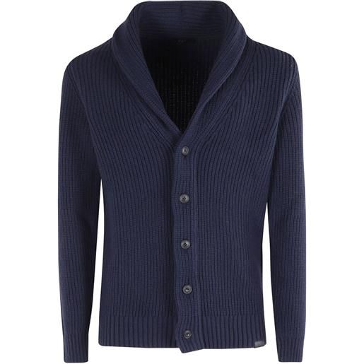 Fay cardigan a coste - blu