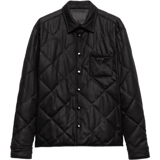 Prada camicia trapuntata - nero
