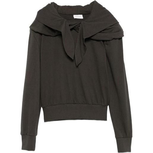Magda Butrym felpa con collo drappeggiato - grigio