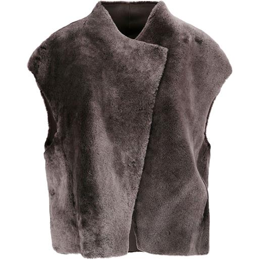 Desa 1972 gilet in shearling - marrone