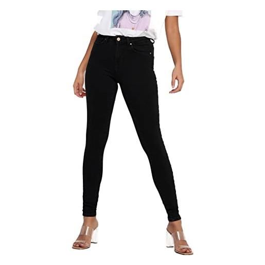 ONLY onlpower mid push up sk bb rea3659, jeans donna, nero (black black), m / 32l