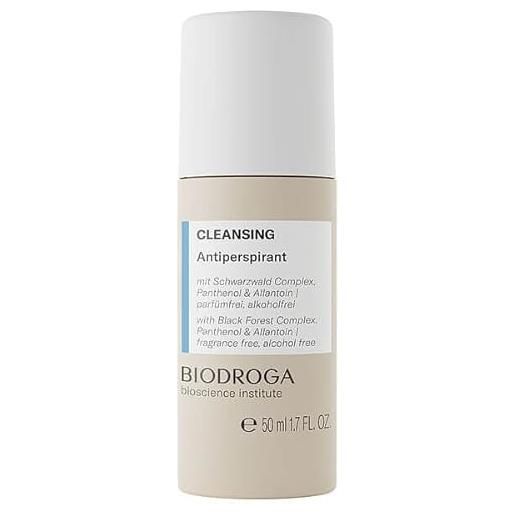 BIODROGA bioscience institute - cleaning - crema deodorante antigpirant 50 ml - protezione affidabile per ogni tipo di pelle - senza profumo e alcool, previene eccessiva sudorazione e odore
