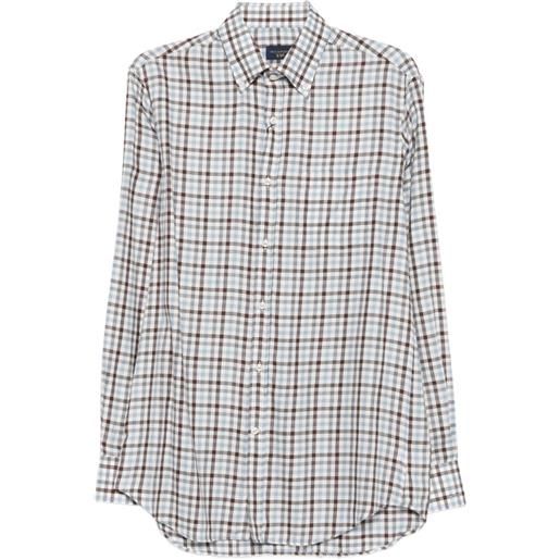 Paul & Shark camicia in cotone a quadri - grigio