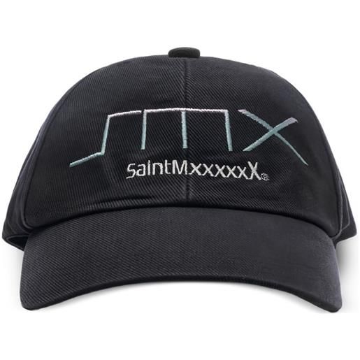 SAINT MXXXXXX cappello da baseball con ricamo - nero