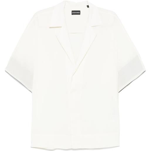 Emporio Armani camicia in lana vergine - toni neutri