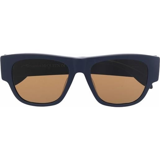 Alexander McQueen Eyewear occhiali da sole con logo - blu