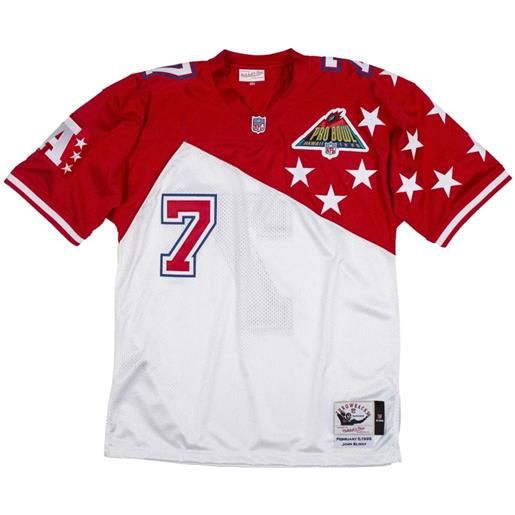 Mitchell & Ness top 1995 john elway afc pro bowl authentic player "white/red" - bianco