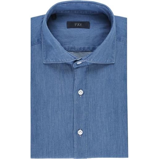 Fay camicia con abbottonatura - blu