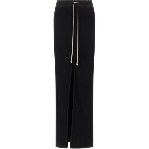 Rick Owens DRKSHDW gonna lunga con coulisse - nero