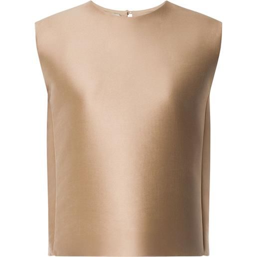 Alberta Ferretti top in raso - toni neutri