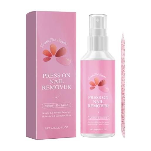 Qkbuza 60 ml*2 remover colla per unghie per pressare unghie solvente spruzzare per unghie finte acrilico pressato, solventi di colla per unghie