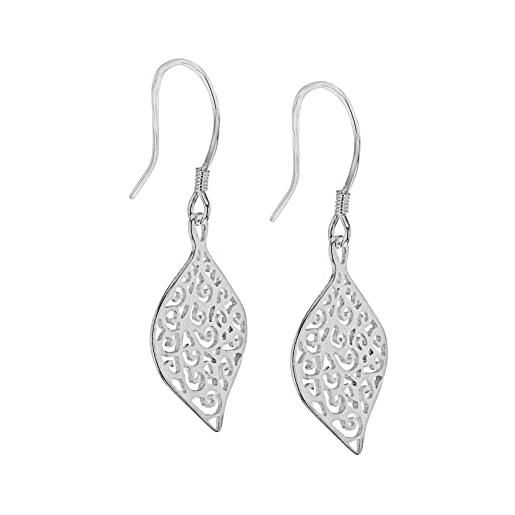 Tuscany Silver Orecchini A Stella In Argento 925 Con Zirconia, Placcati Rodio, Ipoallergenici, Regalo Donna
