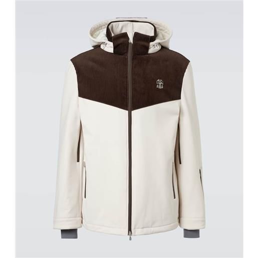 Brunello Cucinelli giacca da sci con velluto a coste