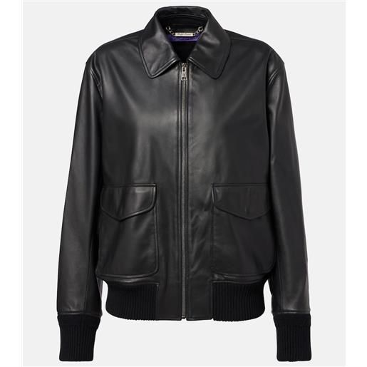 Ralph Lauren Collection bomber coale in pelle