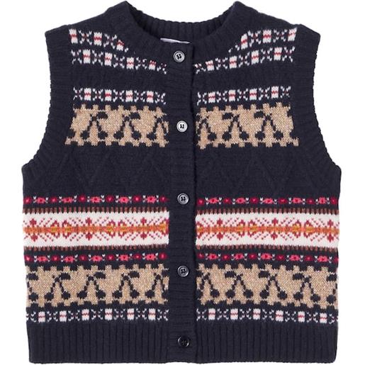 Bonpoint gilet janou in lana jacquard