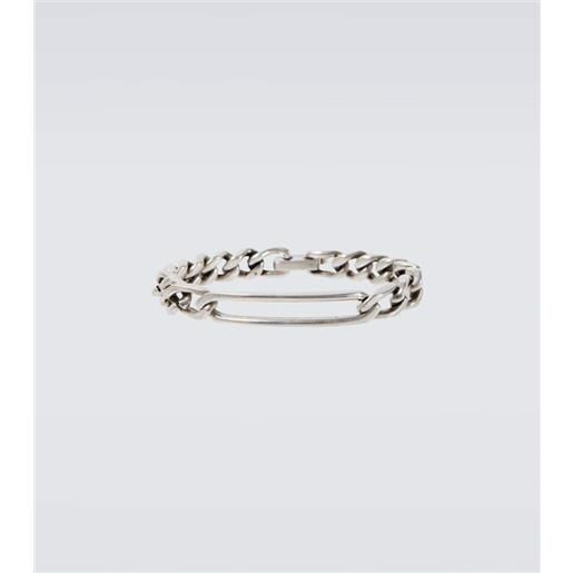 Saint Laurent bracciale a catena con logo