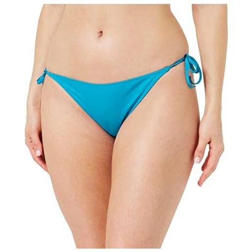 Calvin Klein slip bikini allacciatura laterale donna sportivo, blu (clear turquoise), l