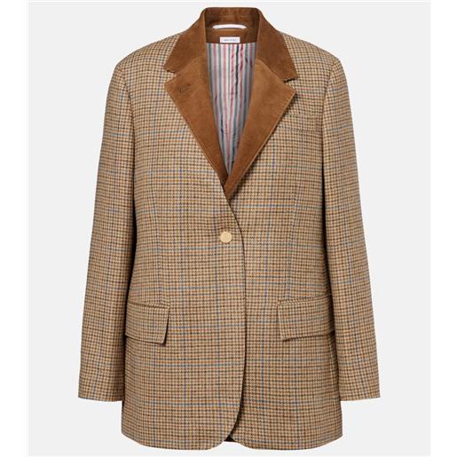 Thom Browne blazer gunclub in lana pied-de-poule
